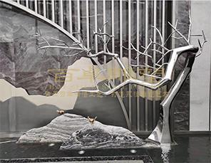 《梅花樹》不銹鋼鏡面雕塑